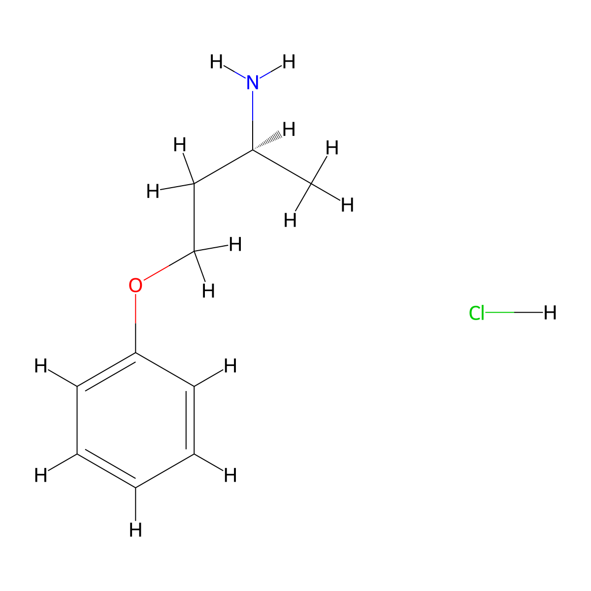 (2S)-4-phenoxybutan-2-aminehydrochloride molecular structure, CAS 2913229-19-1