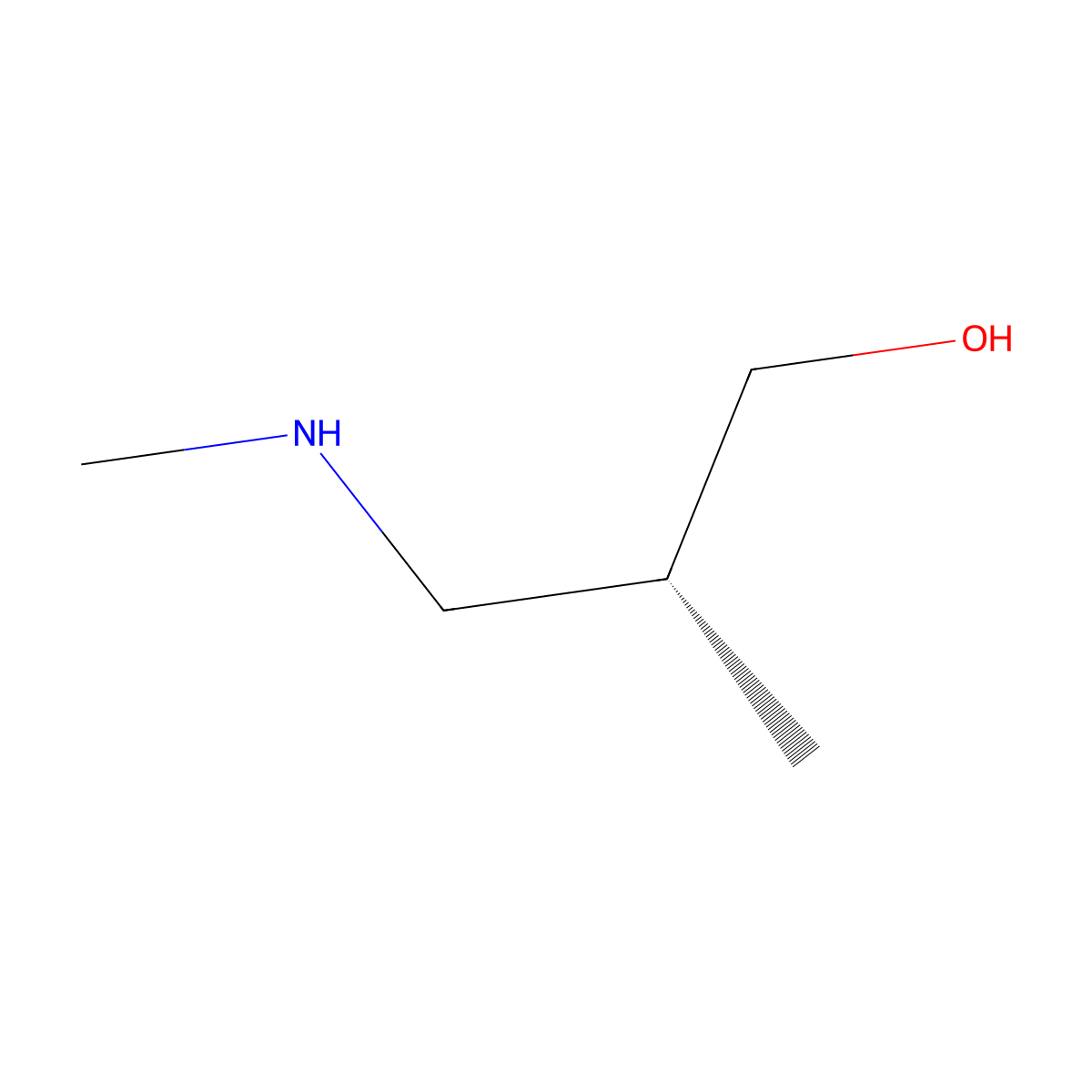 (2R)-2-methyl-3-(methylamino)propan-1-ol molecular structure, CAS 2913229-41-9
