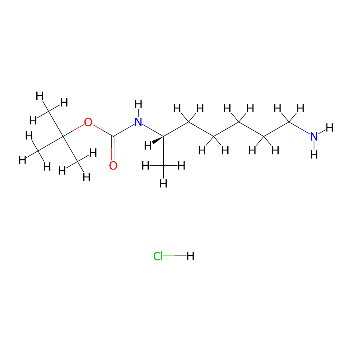 tert-butylN-[(2S)-7-aminoheptan-2-yl]carbamatehydrochloride molecular structure, CAS 2913229-64-6