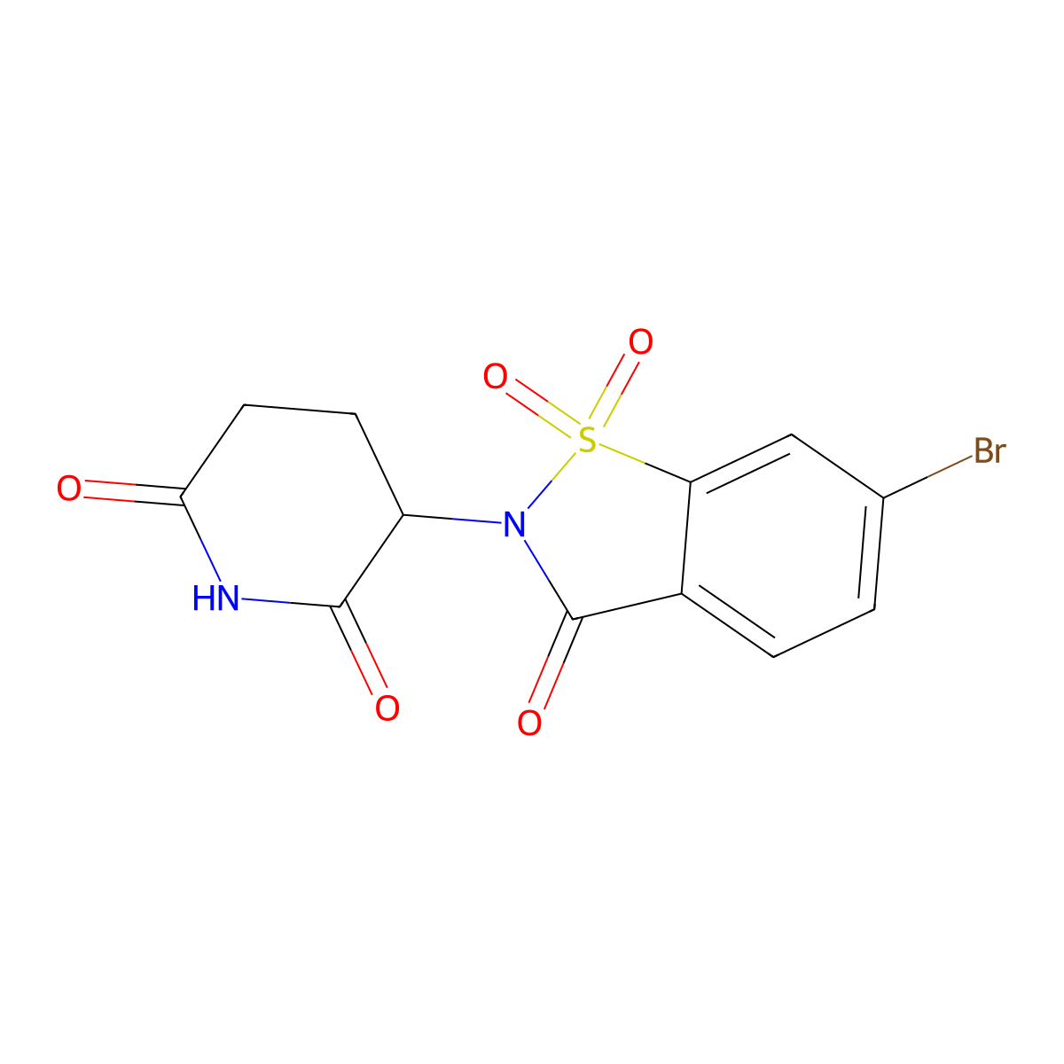 6-Bromo-2-(2,6-dioxopiperidin-3-yl)-2,3-dihydro-1lambda6,2-benzothiazole-1,1,3-trione molecular structure, CAS 2913240-98-7