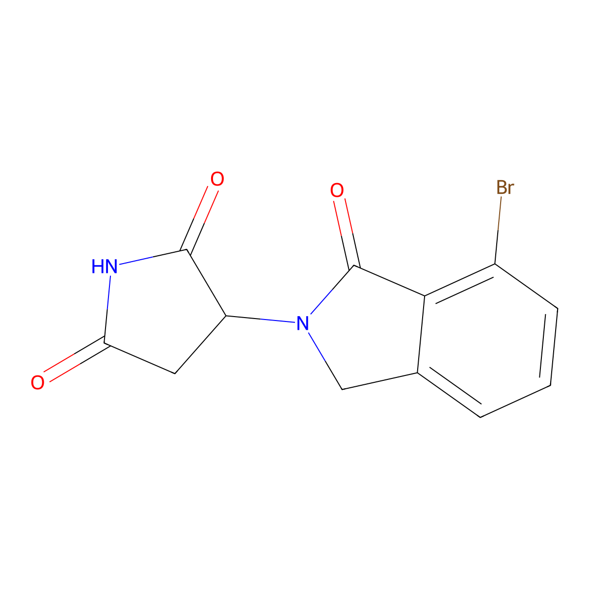 3-(7-bromo-1-oxo-2,3-dihydro-1H-isoindol-2-yl)pyrrolidine-2,5-dione molecular structure, CAS 2913241-02-6