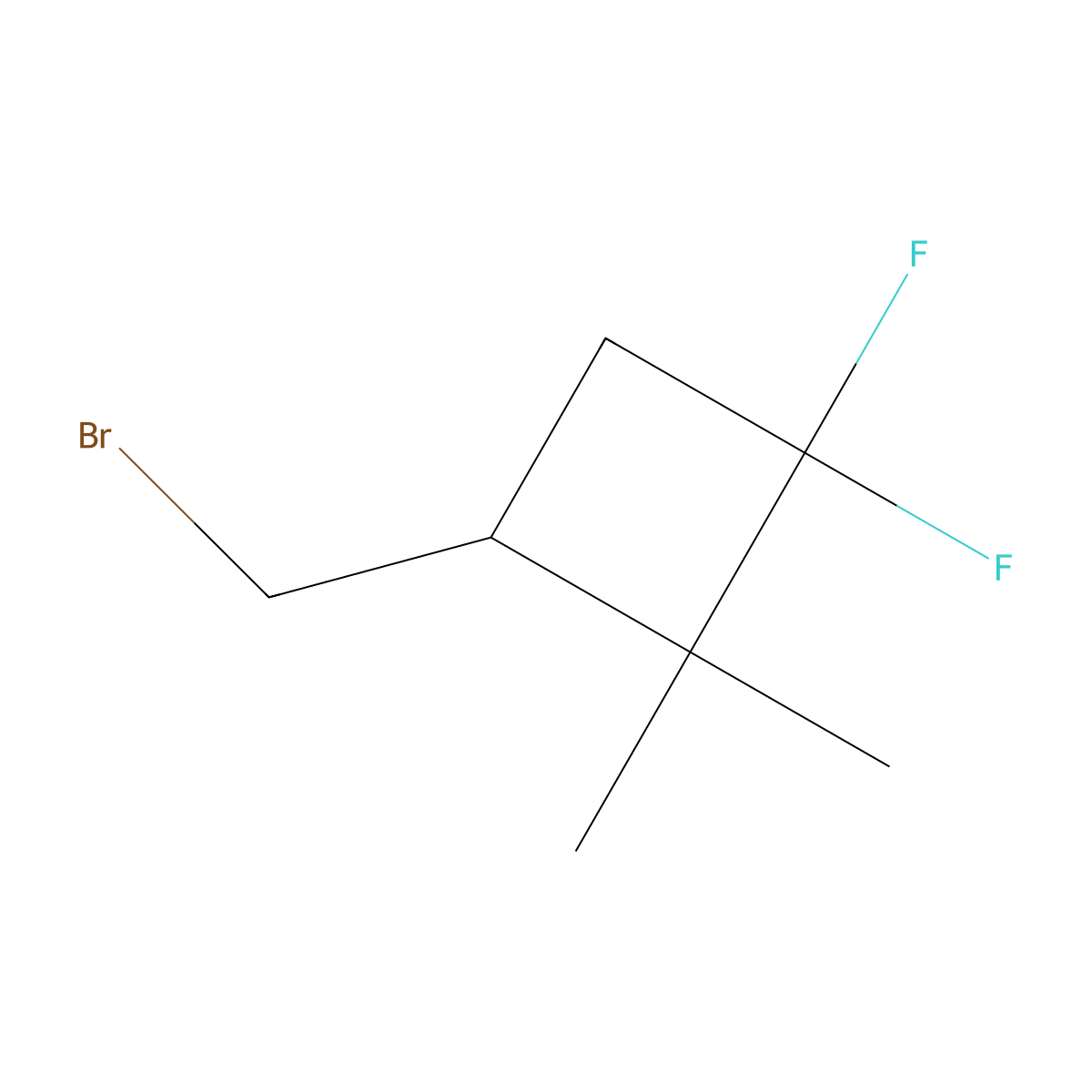 3-(Bromomethyl)-1,1-difluoro-2,2-dimethylcyclobutane molecular structure, CAS 2913241-03-7