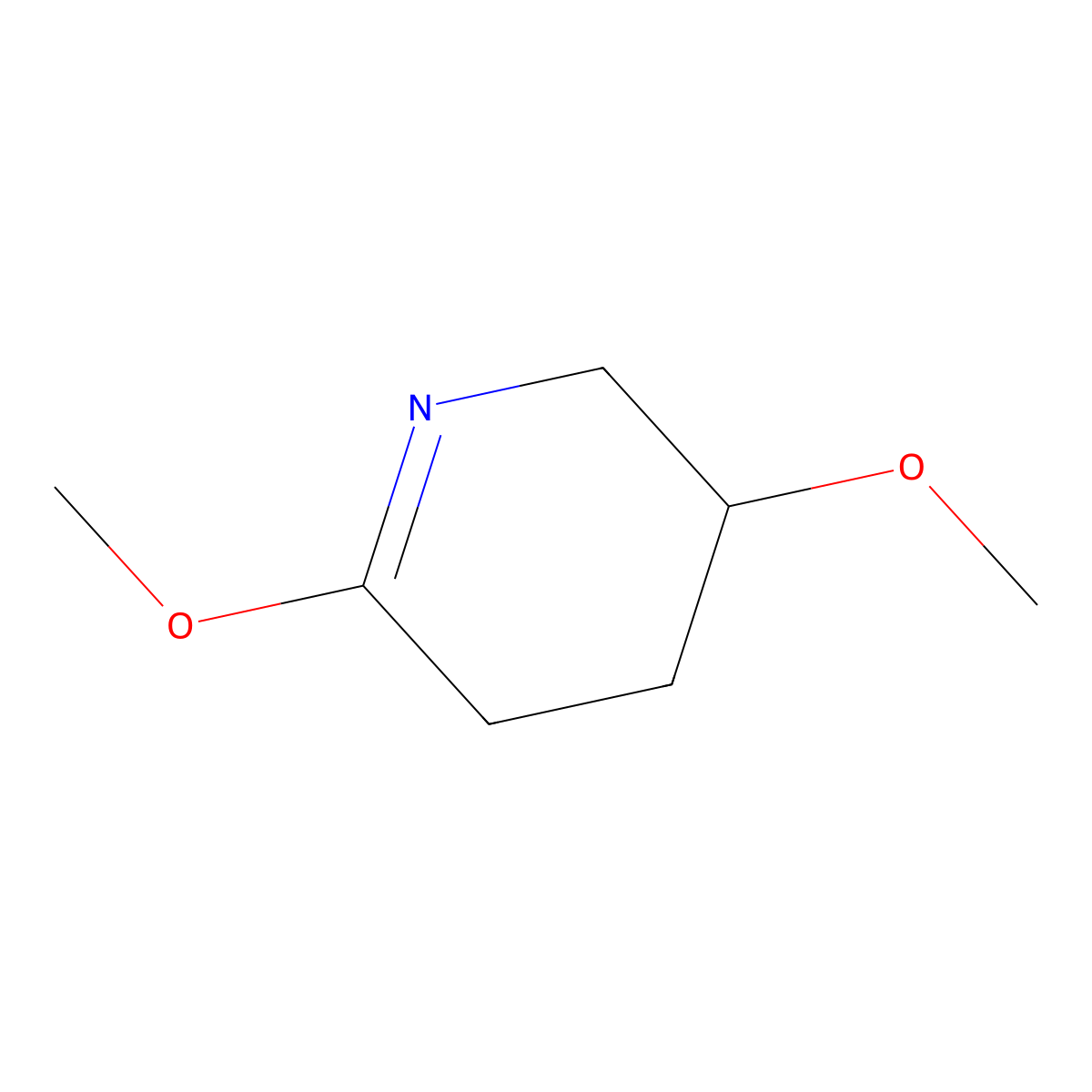 3,6-Dimethoxy-2,3,4,5-tetrahydropyridine molecular structure, CAS 2913241-13-9