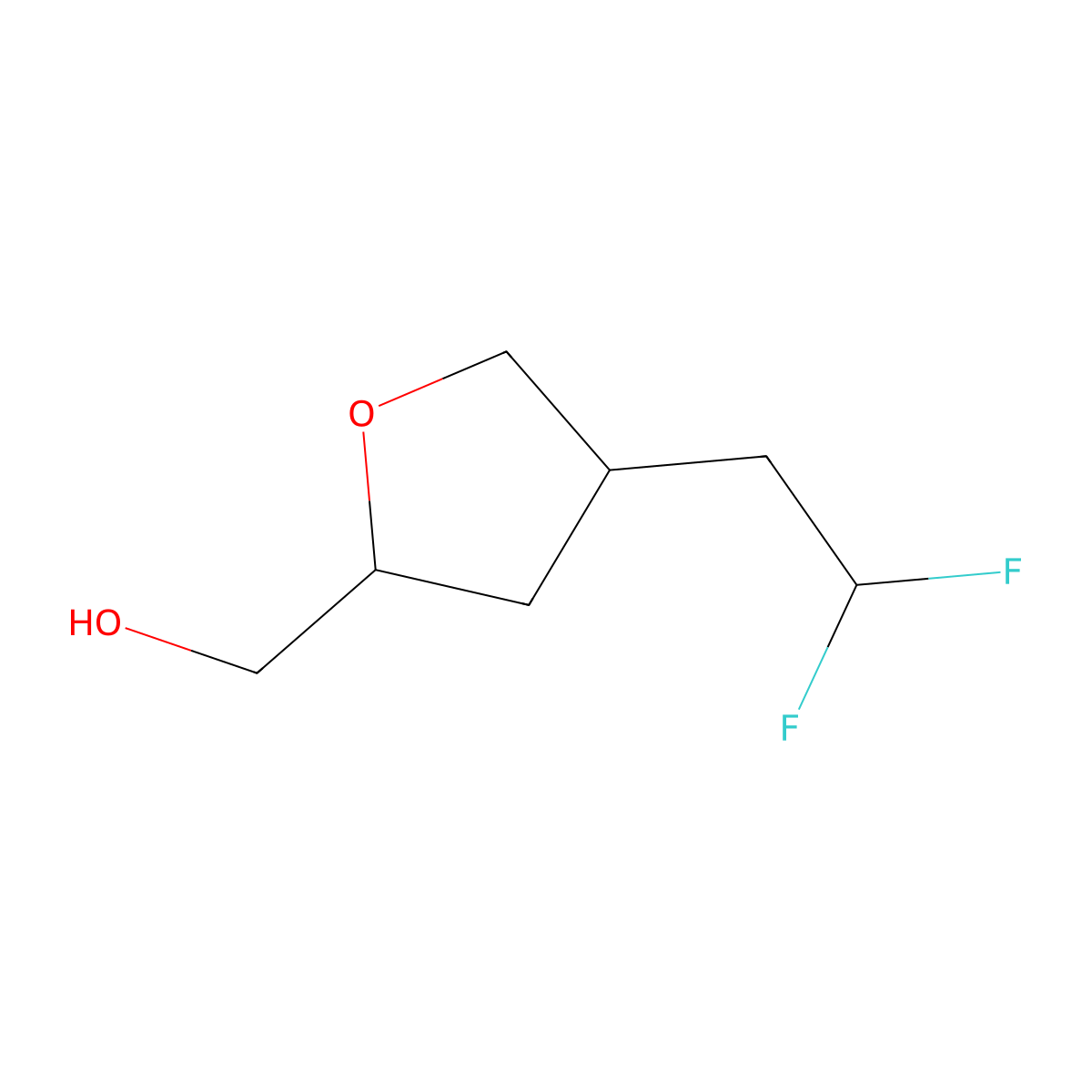 [4-(2,2-Difluoroethyl)oxolan-2-yl]methanol molecular structure, CAS 2913241-30-0