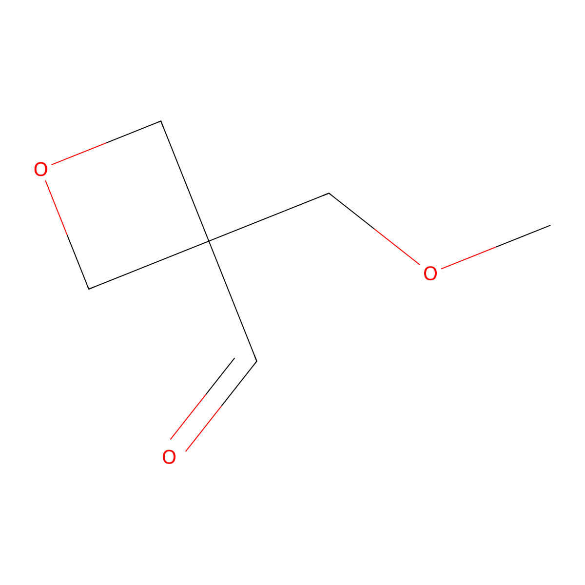 3-(Methoxymethyl)oxetane-3-carbaldehyde molecular structure, CAS 2913241-34-4