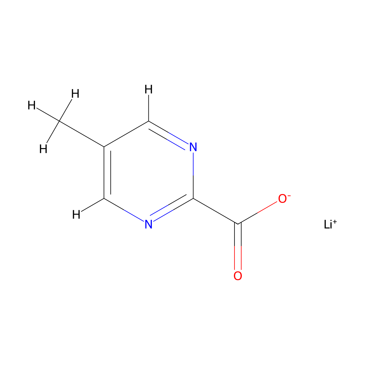 Lithium(1+) 5-methylpyrimidine-2-carboxylate molecular structure, CAS 2913241-37-7