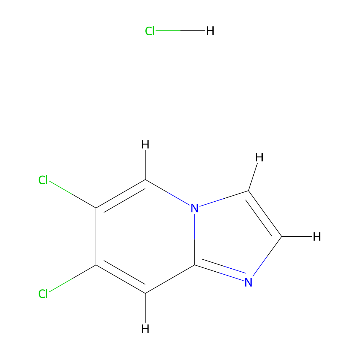 6,7-Dichloroimidazo(1,2-a)pyridine hydrochloride molecular structure, CAS 2913241-38-8