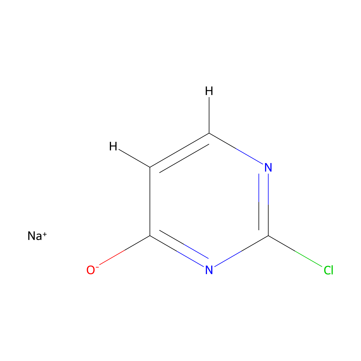 Sodium 2-chloropyrimidin-4-olate molecular structure, CAS 2913241-43-5