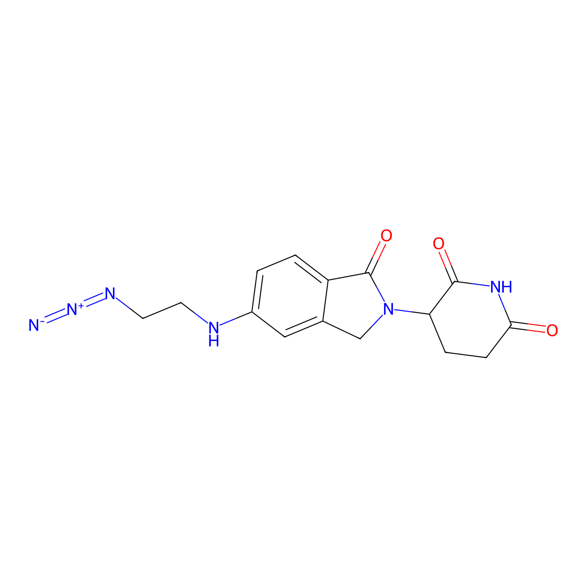 3-{5-[(2-azidoethyl)amino]-1-oxo-2,3-dihydro-1H-isoindol-2-yl}piperidine-2,6-dione molecular structure, CAS 2913241-62-8