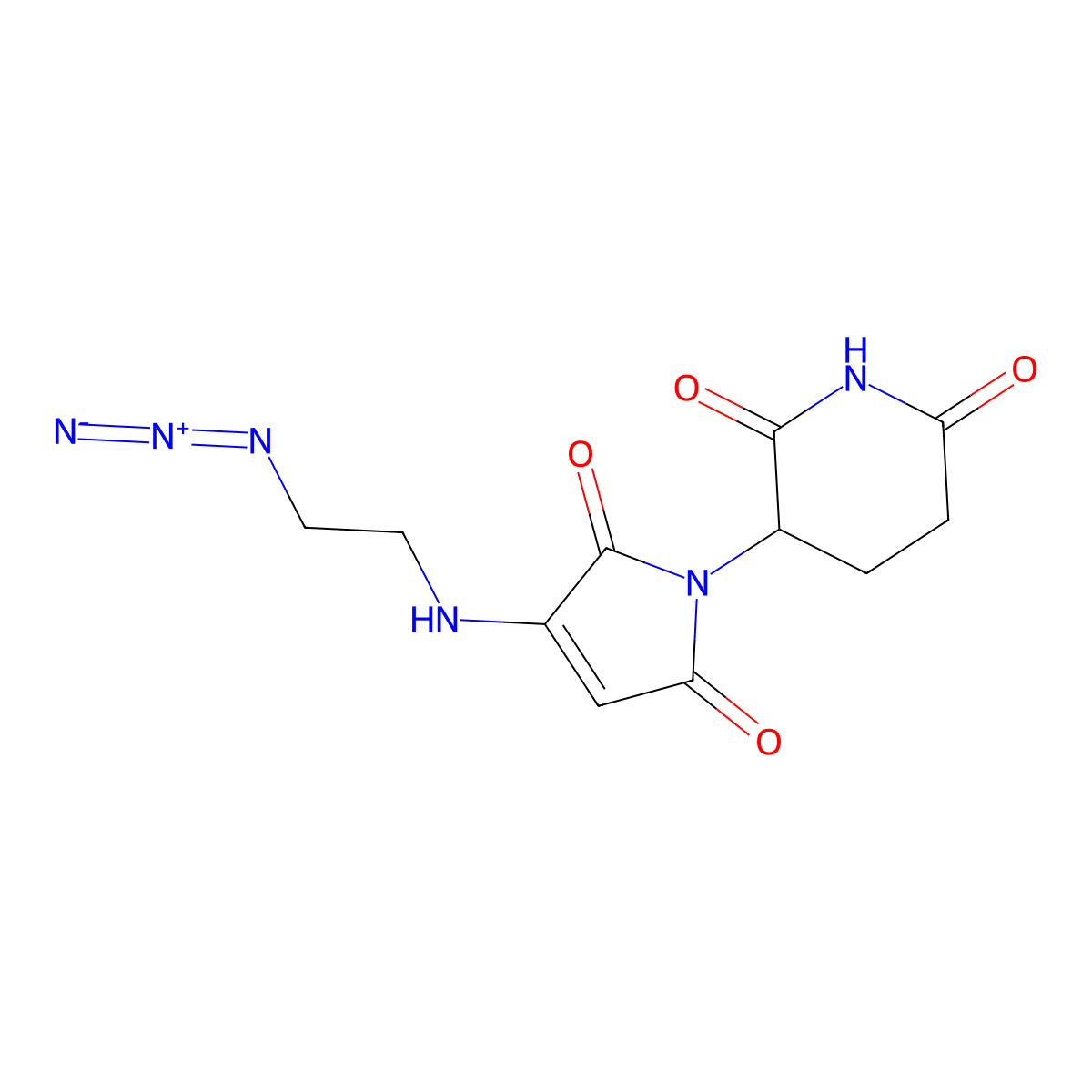 3-{3-[(2-azidoethyl)amino]-2,5-dioxo-2,5-dihydro-1H-pyrrol-1-yl}piperidine-2,6-dione molecular structure, CAS 2913241-66-2