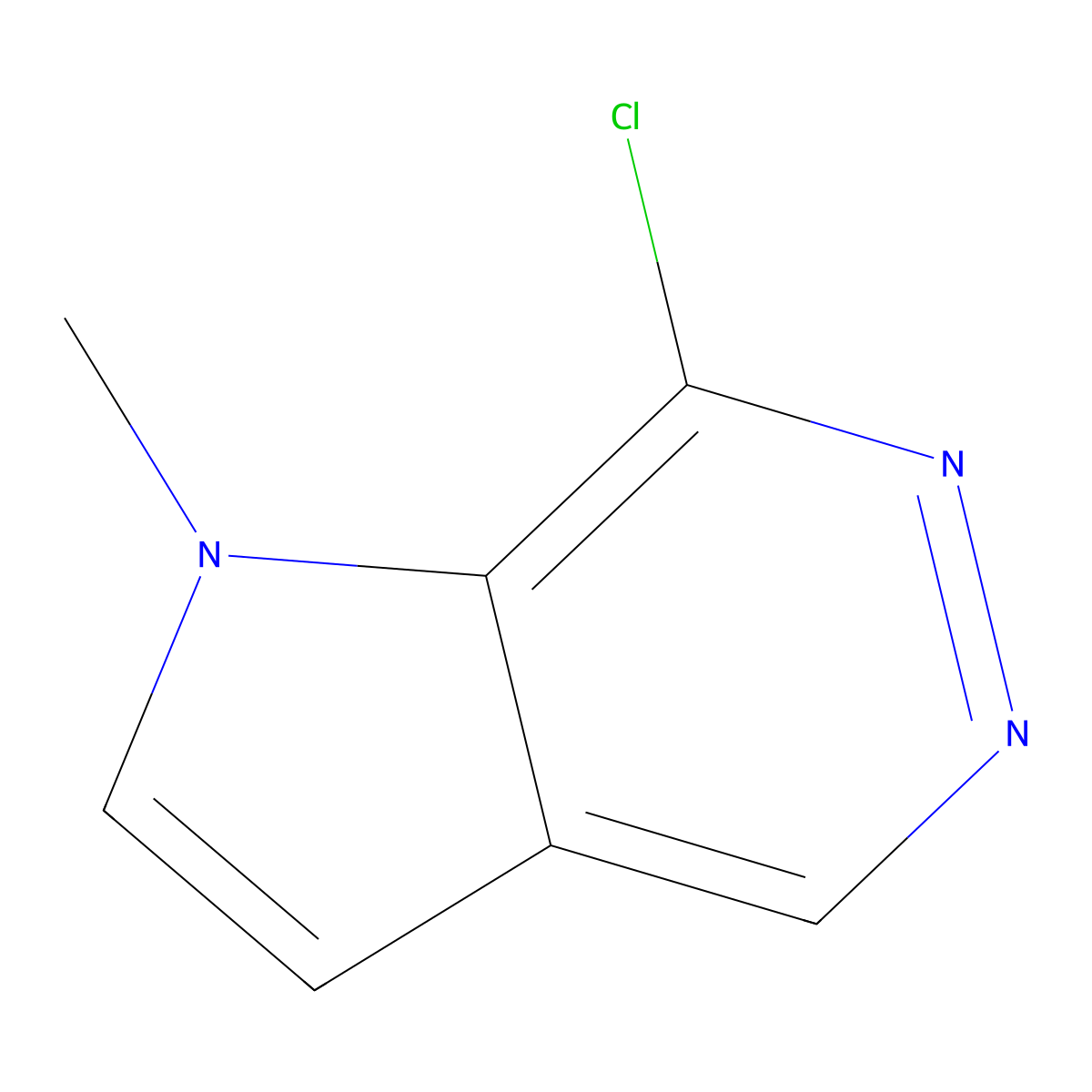 7-chloro-1-methyl-1H-pyrrolo[2,3-d]pyridazine molecular structure, CAS 2913241-67-3