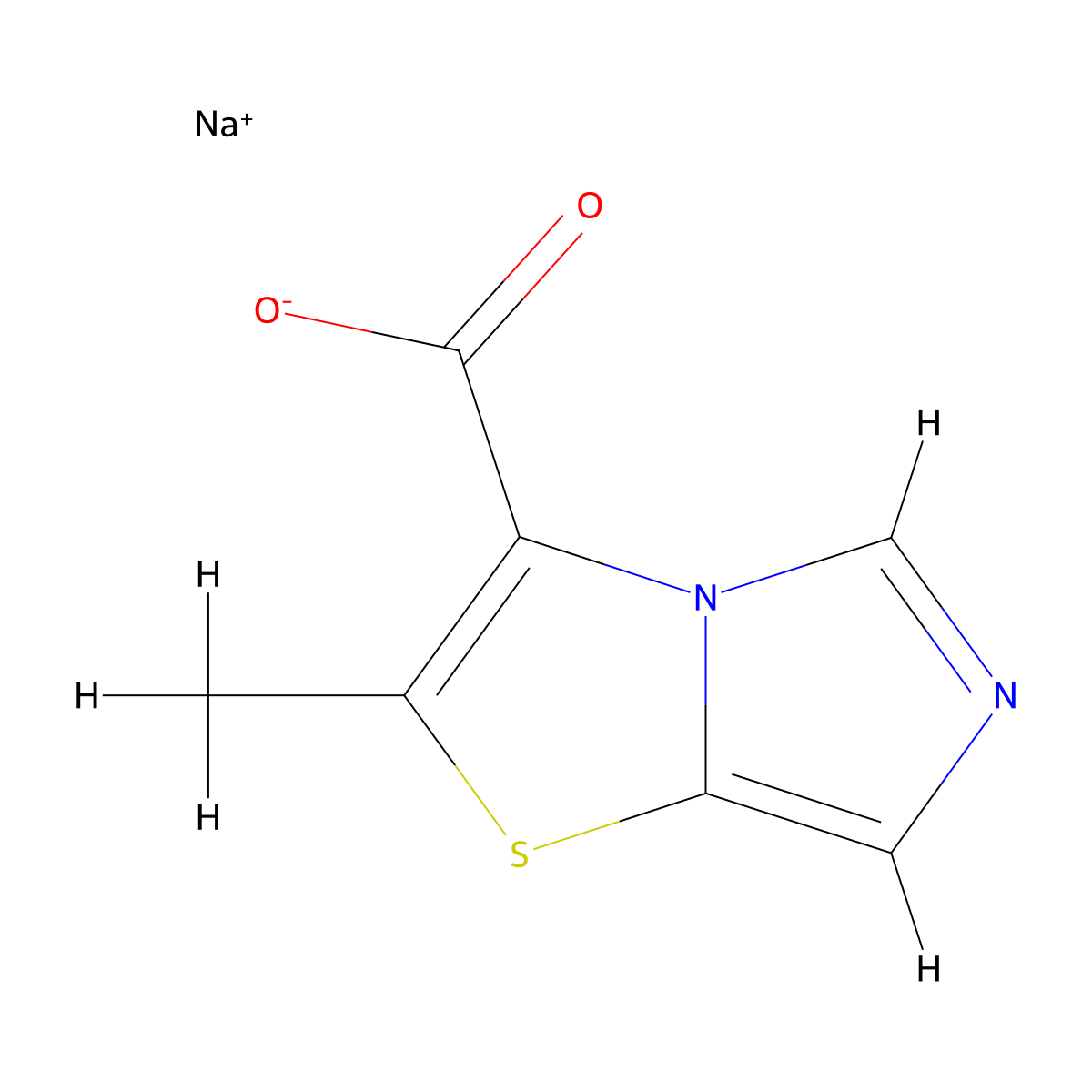 Sodium 2-methylimidazo[4,3-b][1,3]thiazole-3-carboxylate molecular structure, CAS 2913241-85-5