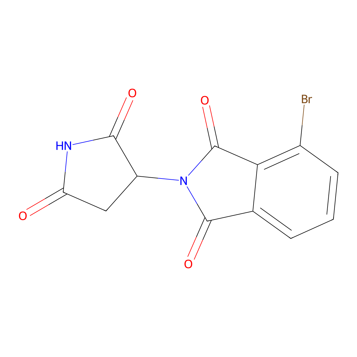 4-bromo-2-(2,5-dioxopyrrolidin-3-yl)-2,3-dihydro-1H-isoindole-1,3-dione molecular structure, CAS 2913241-90-2