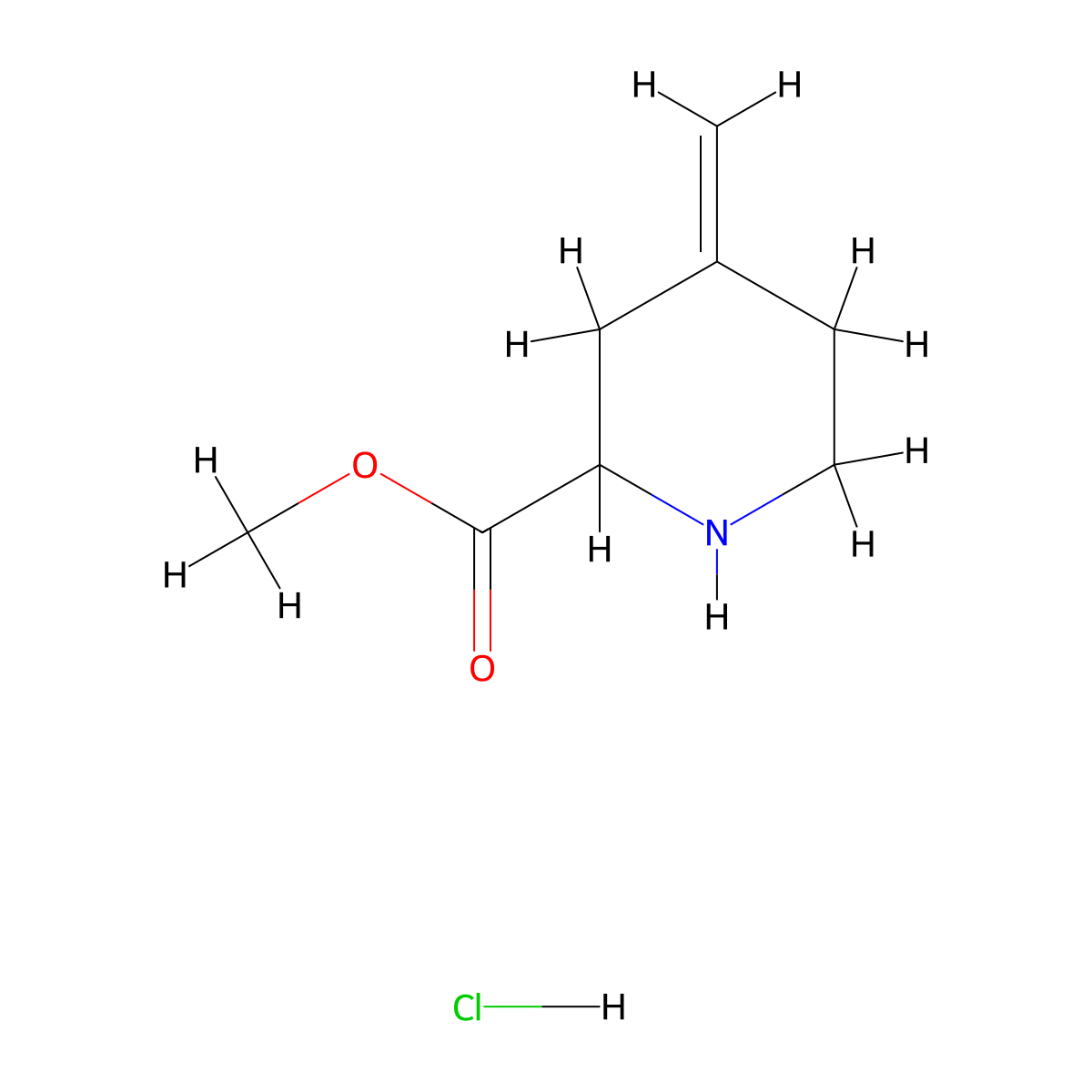 Methyl4-methylidenepiperidine-2-carboxylatehydrochloride molecular structure, CAS 2913241-95-7