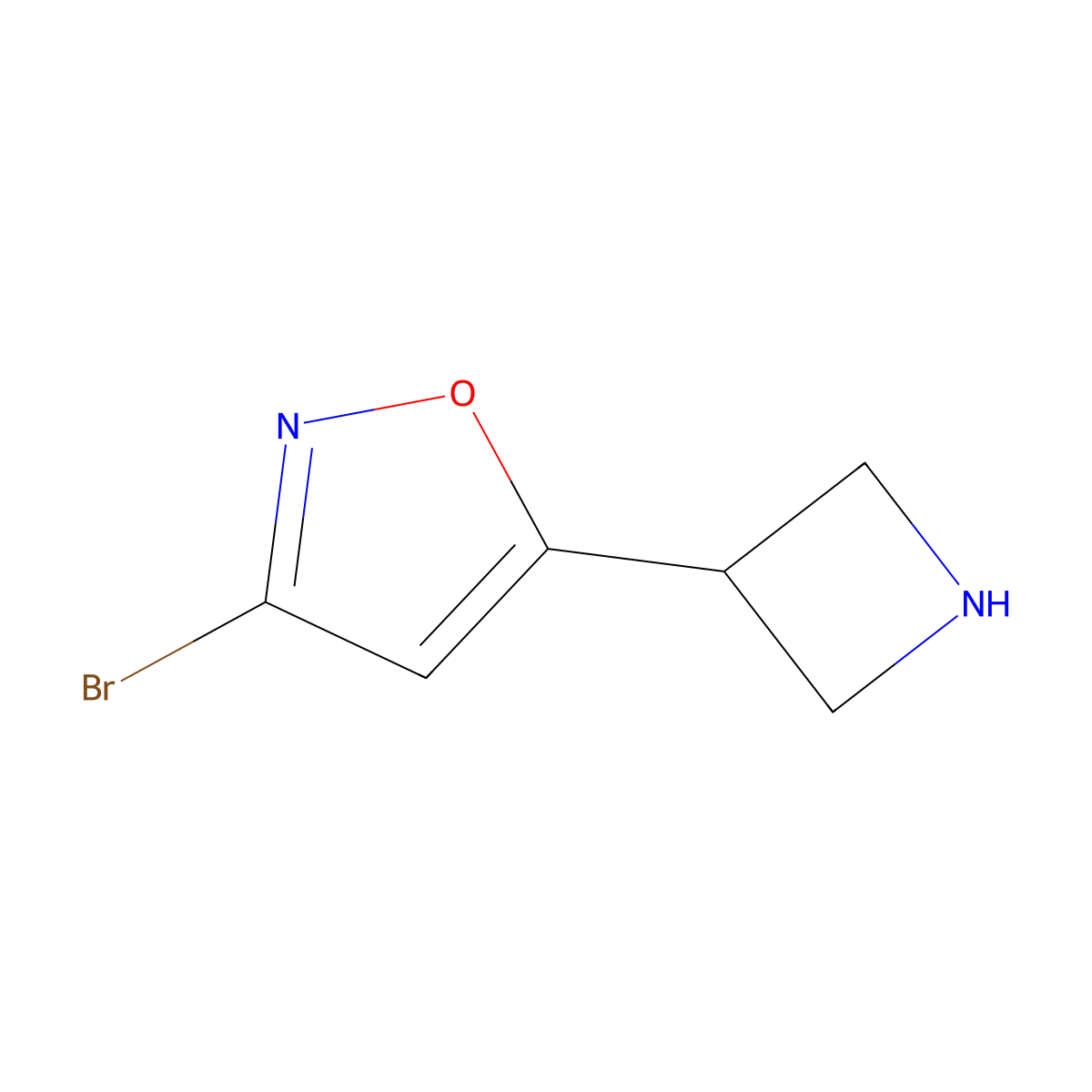 5-(Azetidin-3-yl)-3-bromo-1,2-oxazole molecular structure, CAS 2913241-97-9