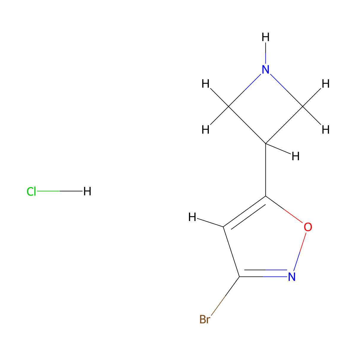 5-(Azetidin-3-yl)-3-bromo-1,2-oxazole hydrochloride molecular structure, CAS 2913241-98-0