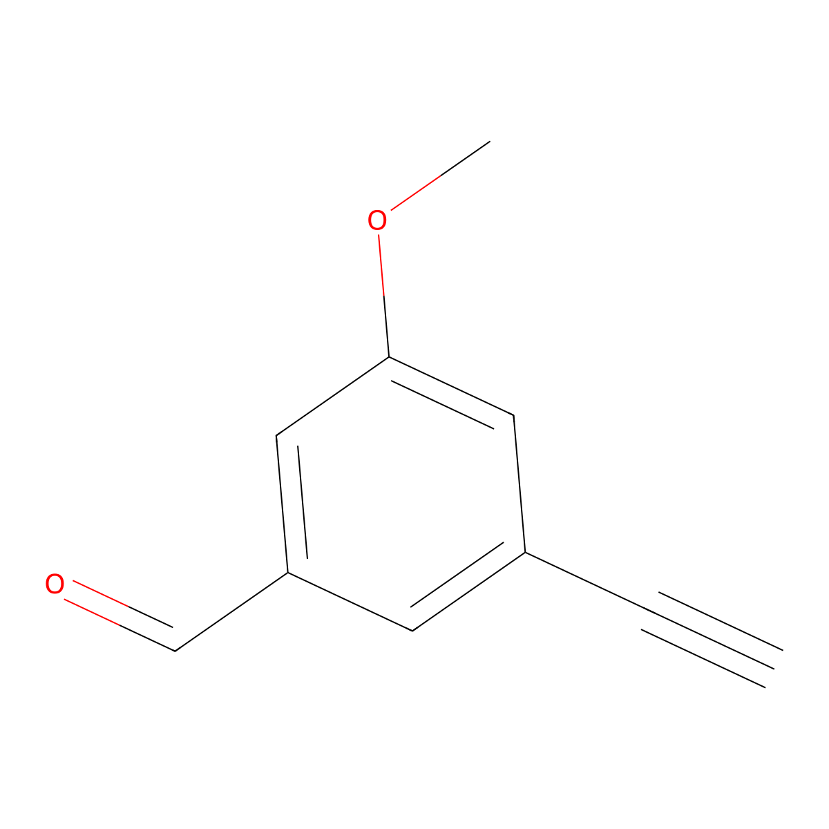 3-Ethynyl-5-methoxybenzaldehyde molecular structure, CAS 2913241-99-1