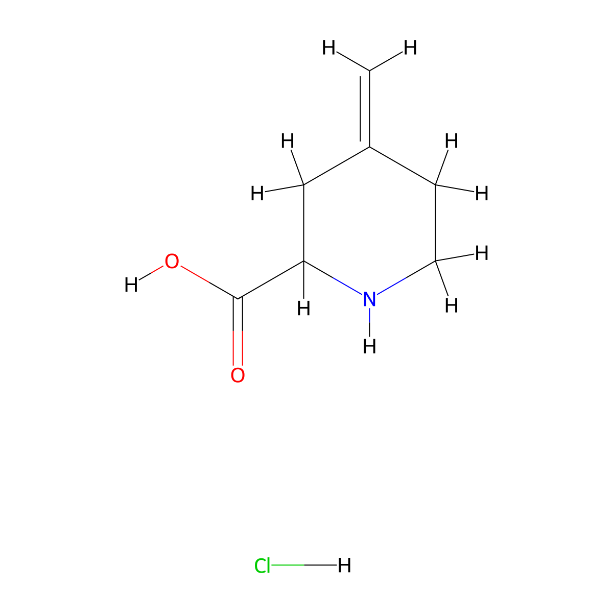 4-Methylidenepiperidine-2-carboxylicacidhydrochloride molecular structure, CAS 2913242-01-8