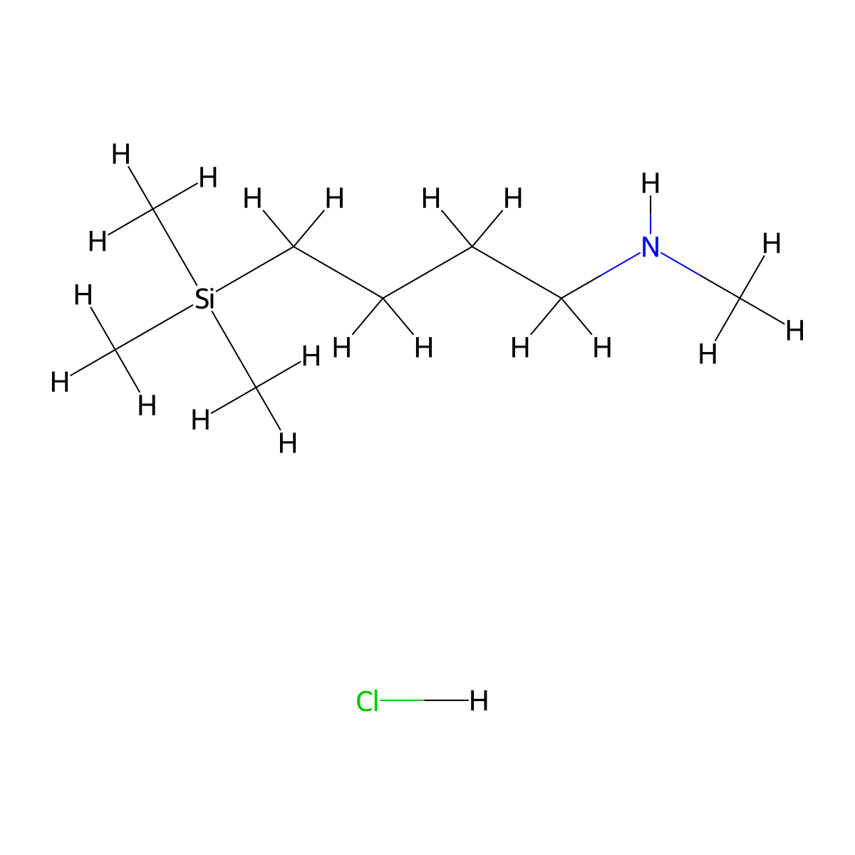 Methyl(4-(trimethylsilyl)butyl)amine hydrochloride molecular structure, CAS 2913242-03-0