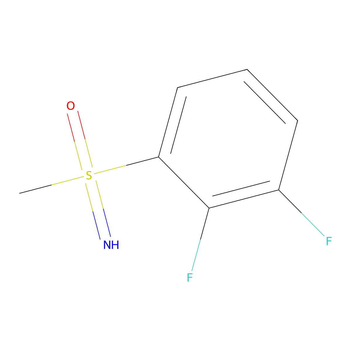 (2,3-Difluorophenyl)(imino)methyl-lambda6-sulfanone molecular structure, CAS 2913242-20-1