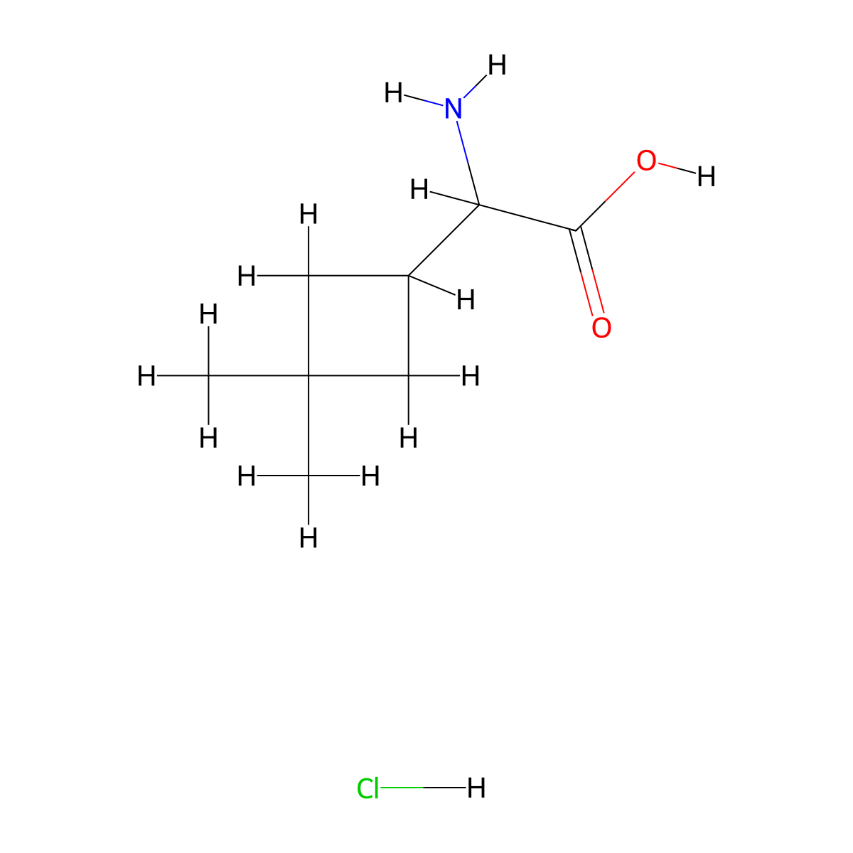 2-Amino-2-(3,3-dimethylcyclobutyl)acetic acid hydrochloride molecular structure, CAS 2913242-22-3