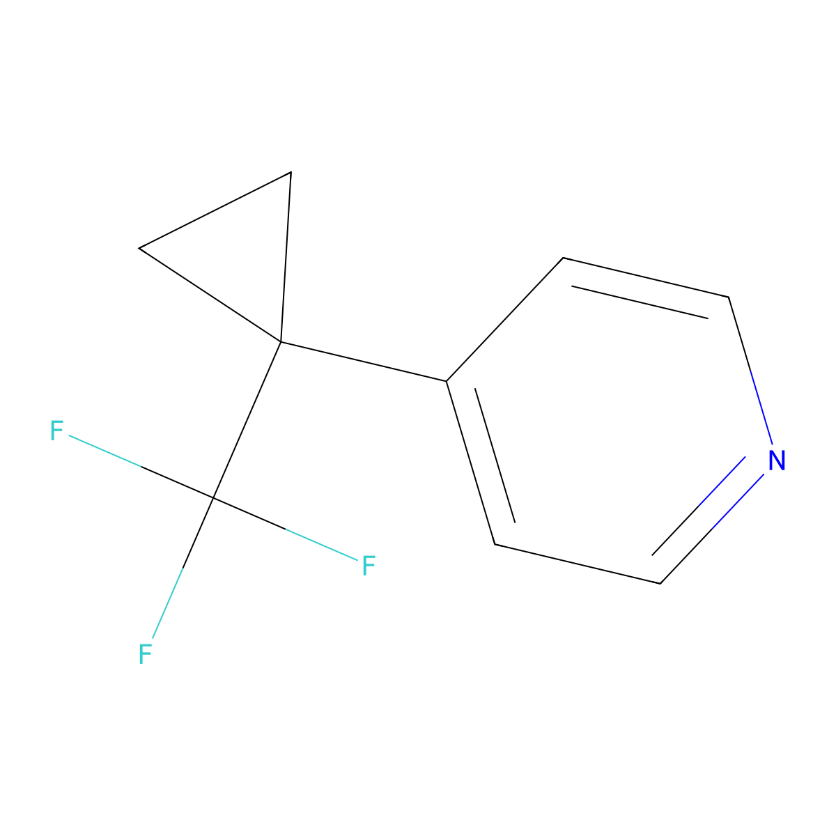 4-[1-(Trifluoromethyl)cyclopropyl]pyridine molecular structure, CAS 2913242-27-8