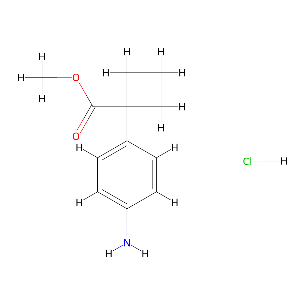 Methyl1-(4-aminophenyl)cyclobutane-1-carboxylatehydrochloride molecular structure, CAS 2913242-36-9