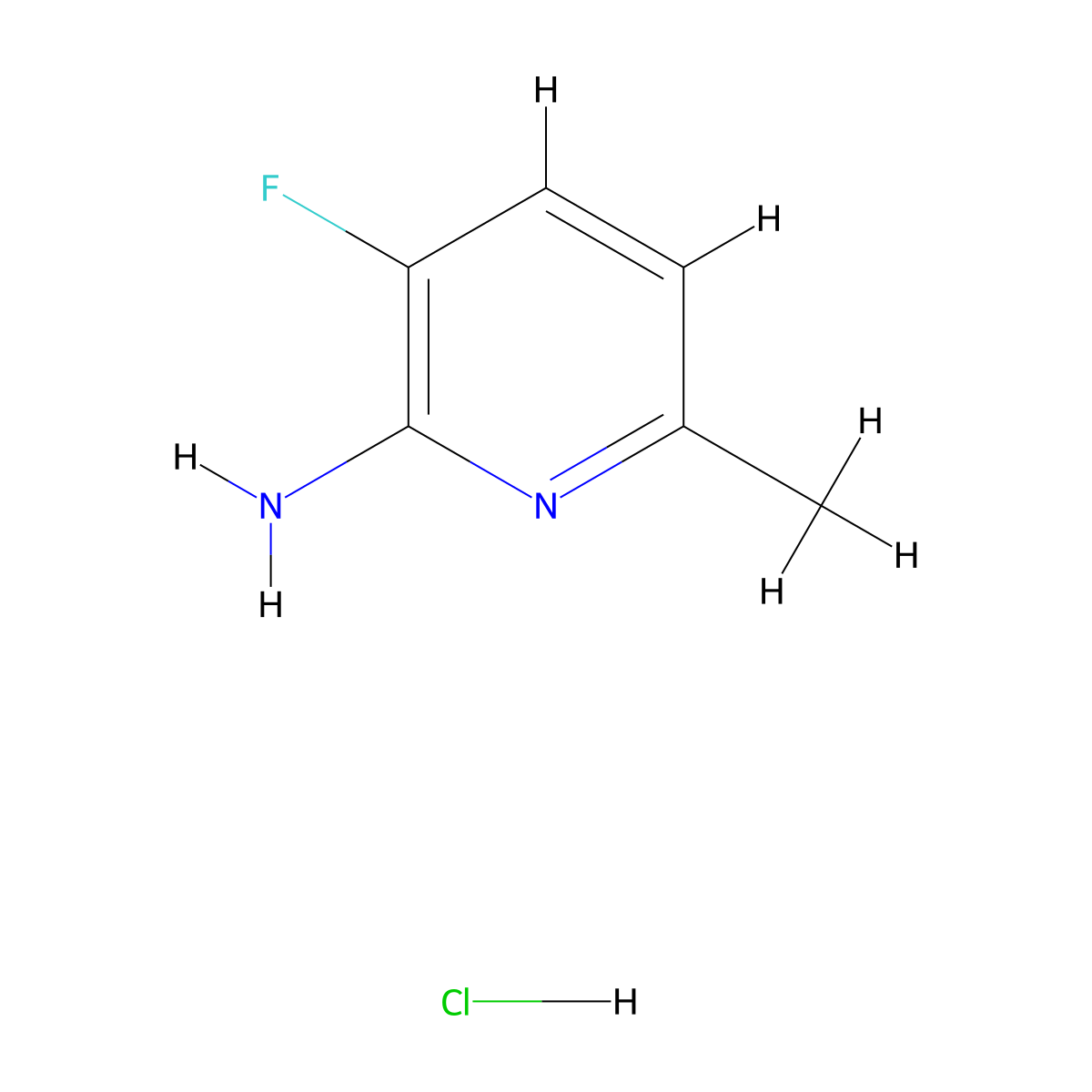 3-Fluoro-6-methylpyridin-2-amine hydrochloride molecular structure, CAS 2913242-41-6