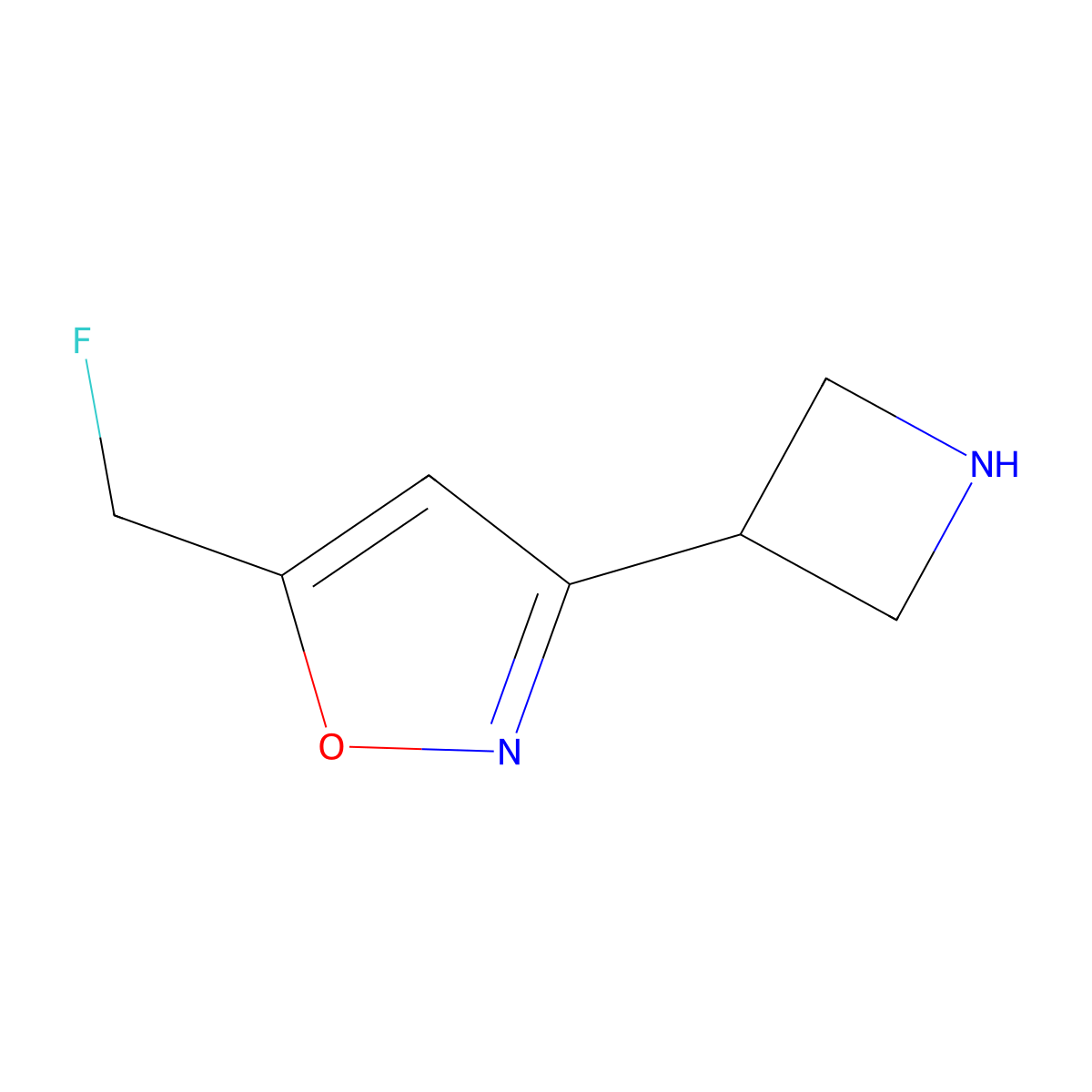 3-(Azetidin-3-yl)-5-(fluoromethyl)-1,2-oxazole molecular structure, CAS 2913242-46-1