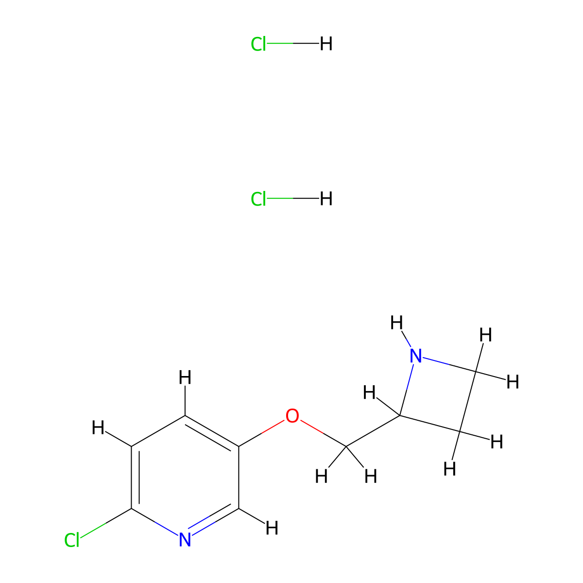 5-[(Azetidin-2-yl)methoxy]-2-chloropyridine dihydrochloride molecular structure, CAS 2913242-48-3