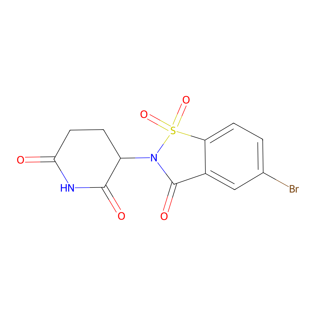 5-Bromo-2-(2,6-dioxopiperidin-3-yl)-2,3-dihydro-1lambda6,2-benzothiazole-1,1,3-trione molecular structure, CAS 2913242-60-9