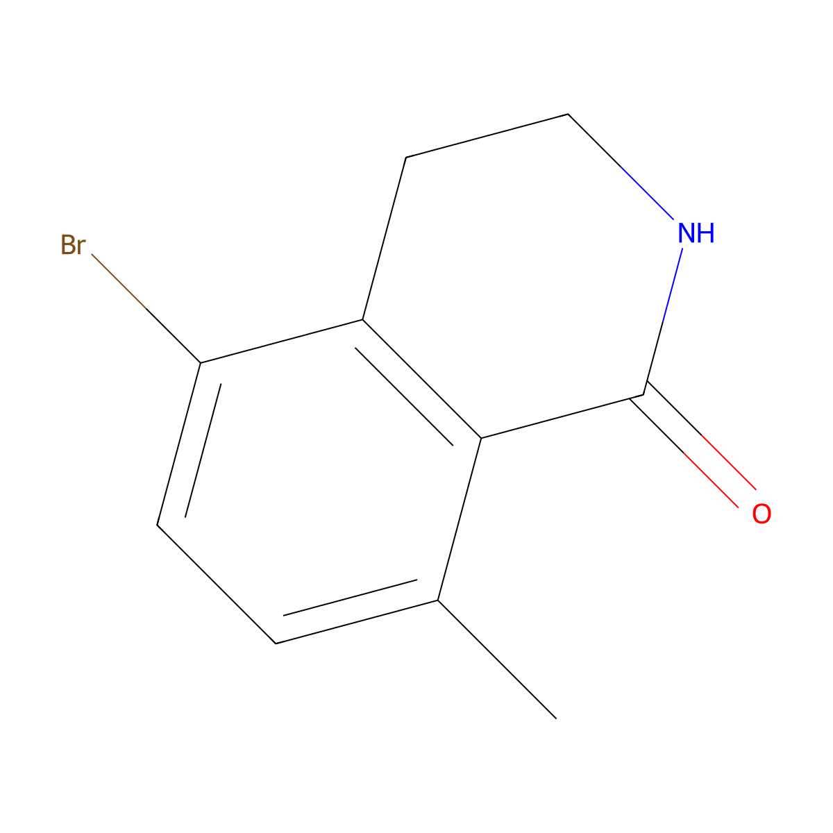 5-Bromo-8-methyl-1,2,3,4-tetrahydroisoquinolin-1-one molecular structure, CAS 2913242-66-5