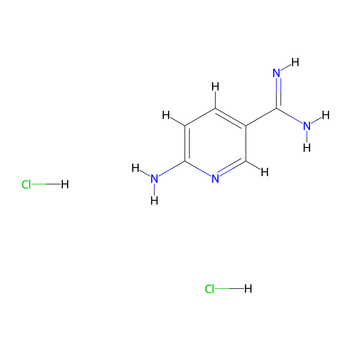 6-Aminopyridine-3-carboximidamide dihydrochloride molecular structure, CAS 2913242-75-6