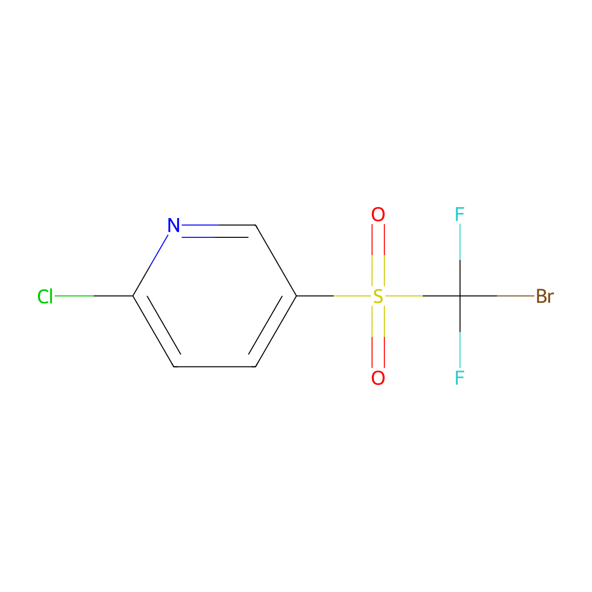 5-Bromodifluoromethanesulfonyl-2-chloropyridine molecular structure, CAS 2913243-41-9