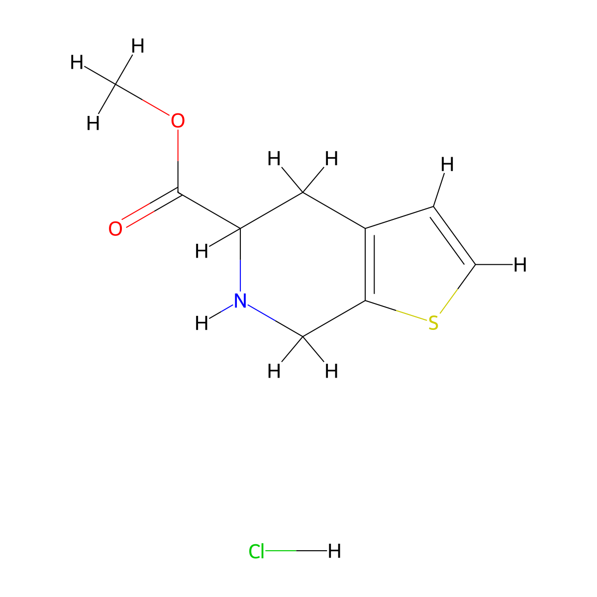 methyl4H,5H,6H,7H-thieno[2,3-c]pyridine-5-carboxylatehydrochloride molecular structure, CAS 2913243-42-0