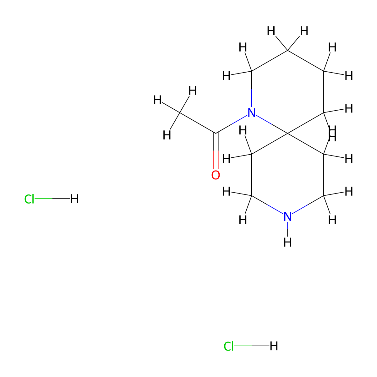 1-{1,9-Diazaspiro[5.5]undecan-1-yl}ethan-1-one dihydrochloride molecular structure, CAS 2913243-52-2