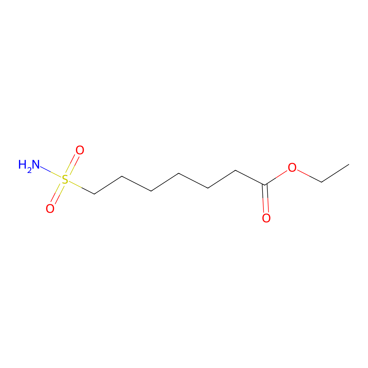 Ethyl 7-sulfamoylheptanoate molecular structure, CAS 2913243-53-3