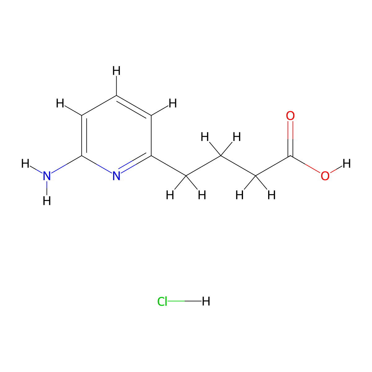 4-(6-Aminopyridin-2-yl)butanoic acid hydrochloride molecular structure, CAS 2913243-57-7