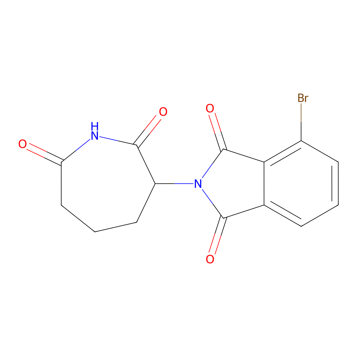 4-bromo-2-(2,7-dioxoazepan-3-yl)-2,3-dihydro-1H-isoindole-1,3-dione molecular structure, CAS 2913243-64-6