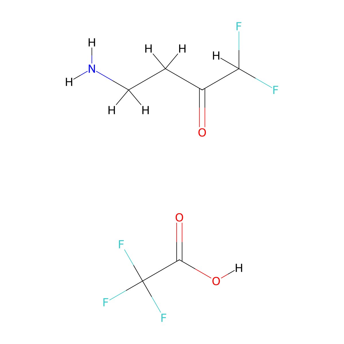 4-Amino-1,1-difluorobutan-2-one,trifluoroaceticacid molecular structure, CAS 2913243-66-8