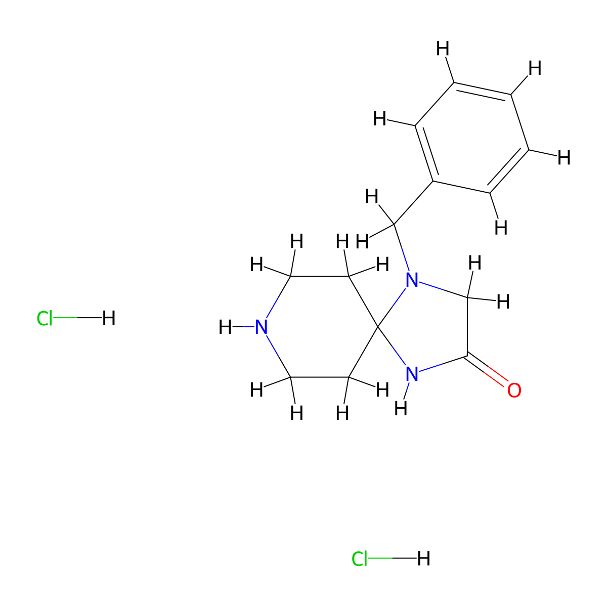 4-Benzyl-1,4,8-triazaspiro[4.5]decan-2-one dihydrochloride molecular structure, CAS 2913243-72-6