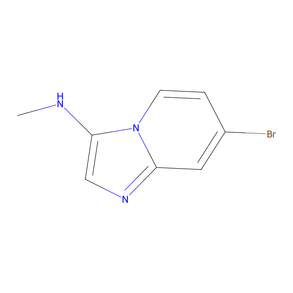 7-bromo-N-methylimidazo[1,2-a]pyridin-3-amine molecular structure, CAS 2913244-07-0