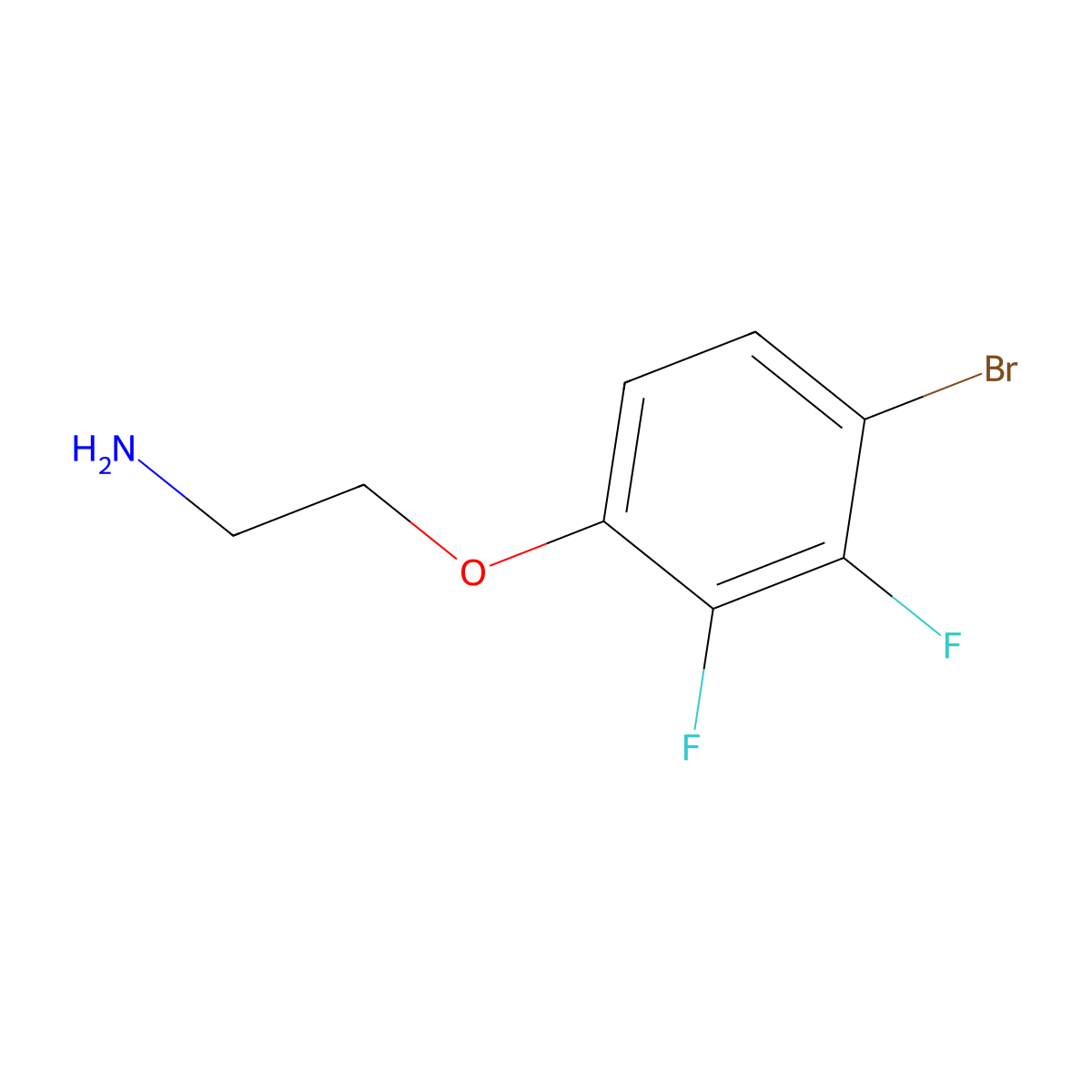 2-(4-Bromo-2,3-difluorophenoxy)ethan-1-amine molecular structure, CAS 2913244-11-6