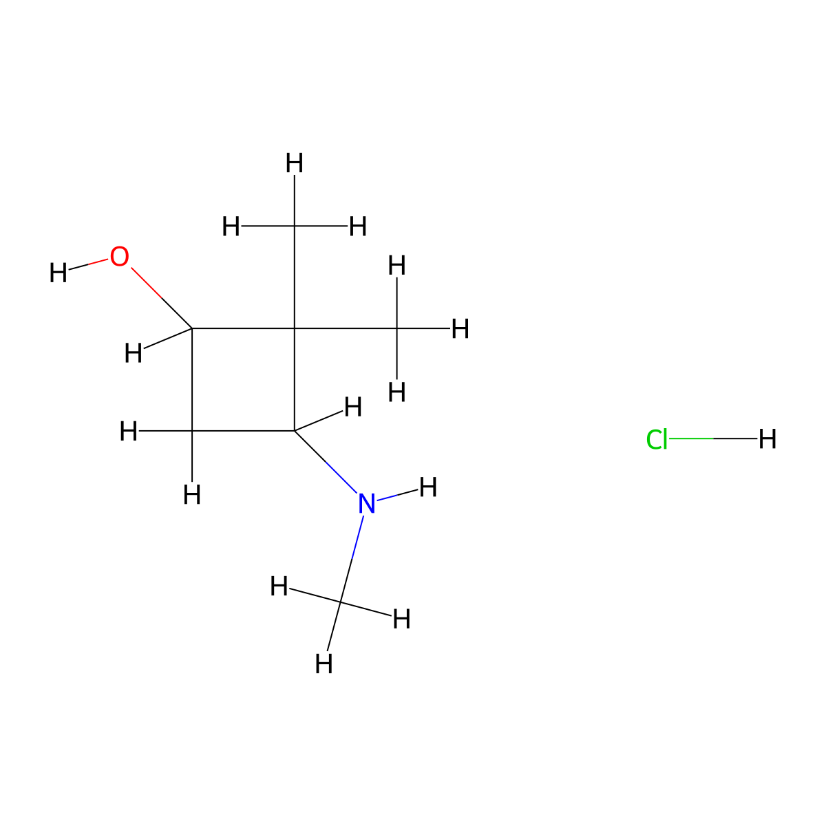 2,2-Dimethyl-3-(methylamino)cyclobutan-1-ol hydrochloride molecular structure, CAS 2913244-24-1