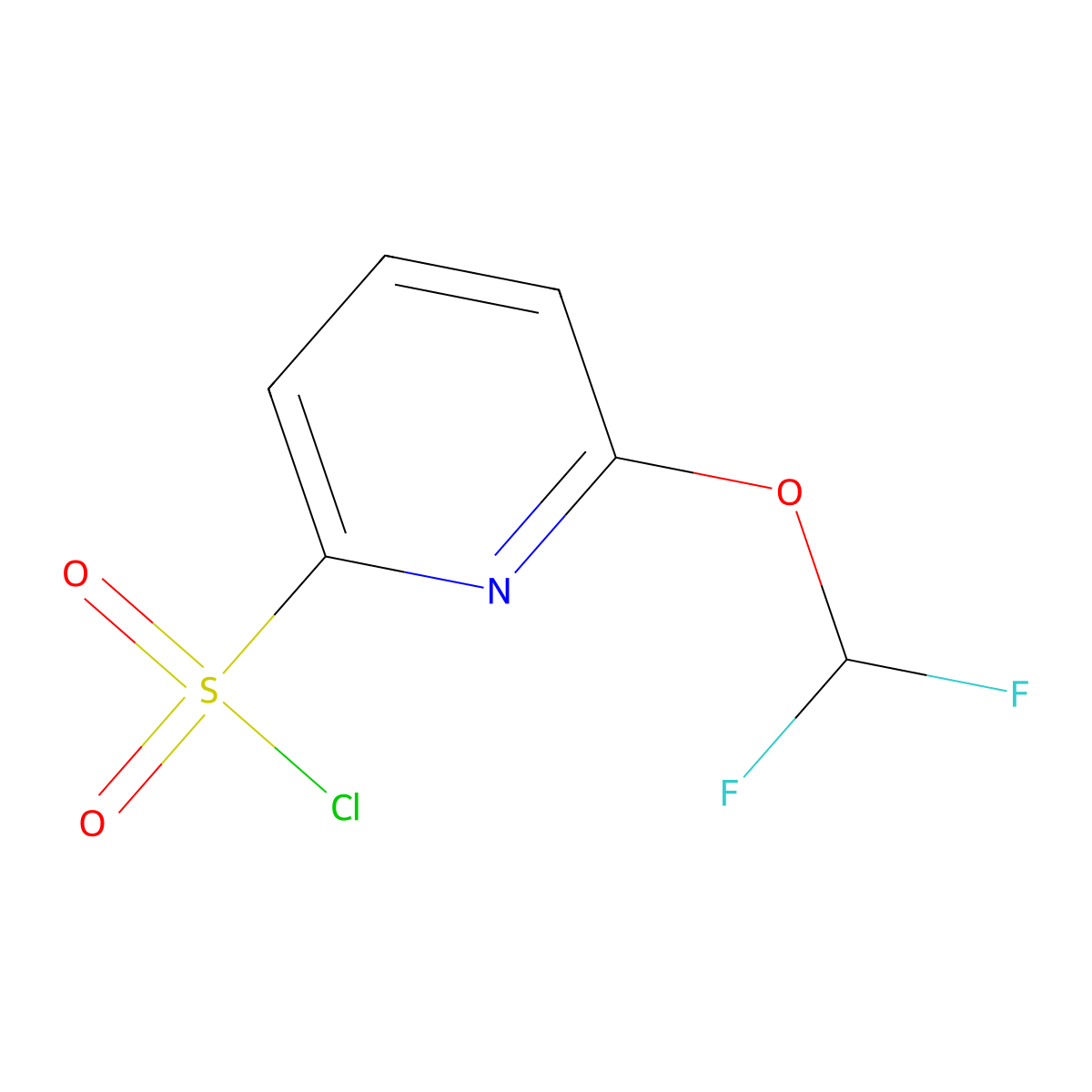 6-(Difluoromethoxy)pyridine-2-sulfonyl chloride molecular structure, CAS 2913244-30-9