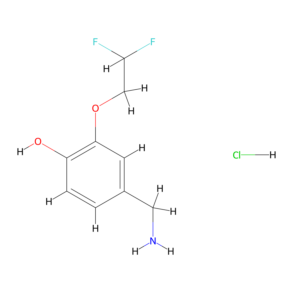 4-(Aminomethyl)-2-(2,2-difluoroethoxy)phenol hydrochloride molecular structure, CAS 2913244-33-2