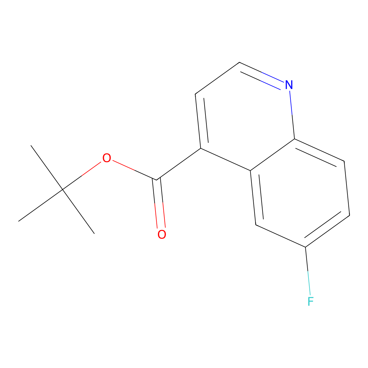 Tert-butyl6-fluoroquinoline-4-carboxylate molecular structure, CAS 2913244-37-6