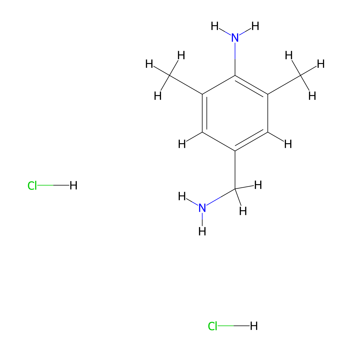 4-(Aminomethyl)-2,6-dimethylaniline dihydrochloride molecular structure, CAS 2913244-47-8