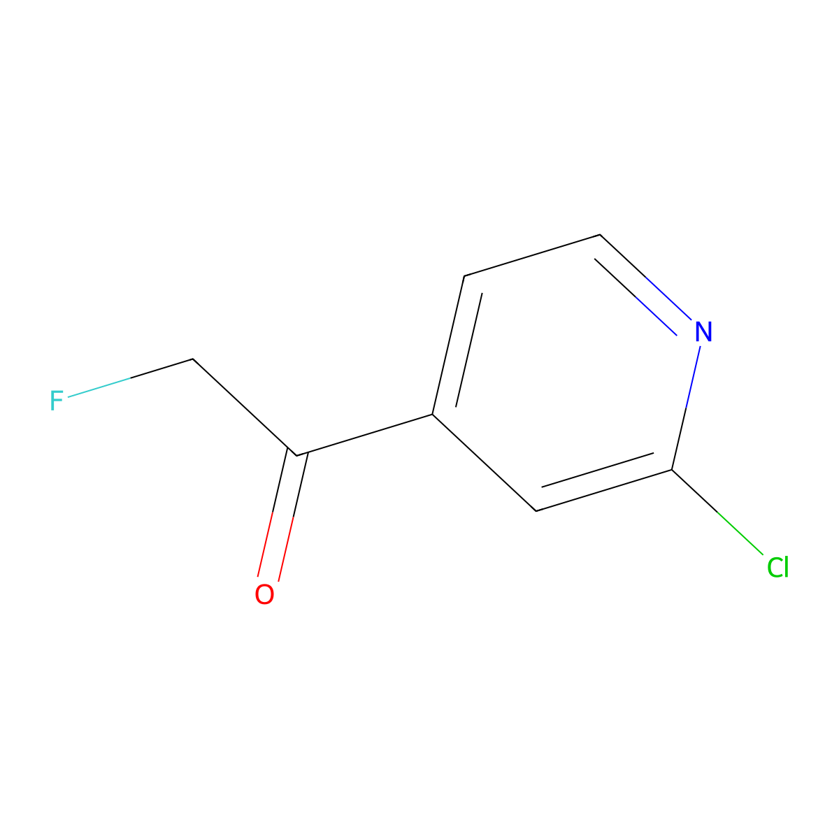 1-(2-Chloropyridin-4-yl)-2-fluoroethan-1-one molecular structure, CAS 2913244-50-3