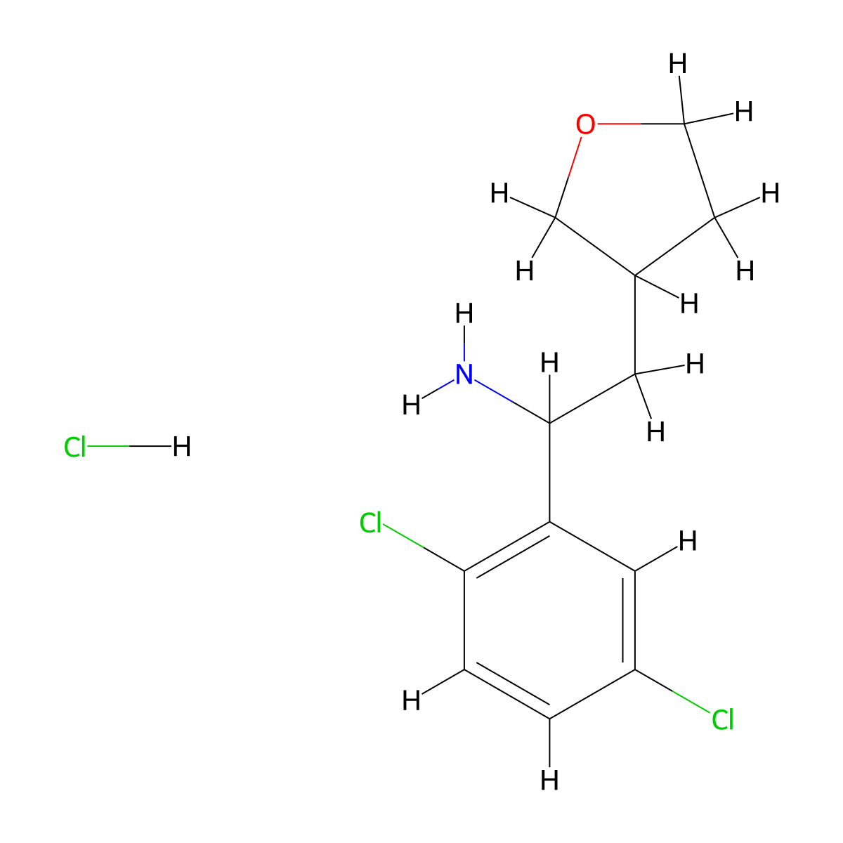 1-(2,5-Dichlorophenyl)-2-(oxolan-3-yl)ethan-1-amine hydrochloride molecular structure, CAS 2913244-51-4